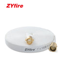 ZYfire Fire Hose - 1" ID Single Jacket TPU Fire Hose Industrial Hose Firefighter Hose with M × F NST/NH Brass Couplings Lightweight Lay Flat Water Hose for Use in Firefighting, Residential-U.S. Warehouse