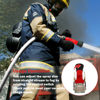 ZYfire Fire Hose Nozzle - 1-1/2" NPSH Heavy Duty Fire Suppression Nozzle with Aluminum Camlock Fitting 1-1/2 inch Fire Hose Constant Flow Fog Nozzle (Not for NST/NH Thread)-U.S. Warehouse