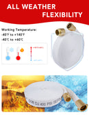ZYfire Fire Hose - 1-1/2" ID x 50 FT Double Jacket TPU Firefighter Hose with M x F NPSH Brass Couplings 1200 PSI Burst Pressure Lightweight for Firefighting & Residential Use