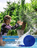 ZYfire Backwash Hose - 2" x 50 FT PVC Lay Flat Discharge Hose with Aluminum Camlock C & E Fittings Heavy Duty Reinforced Pump Discharge Hose Weather and Burst Resistant for Pool Drain, Sump Pump-U.S. Warehouse
